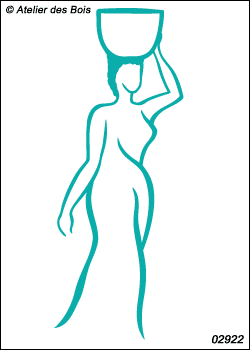 Dajan, Femme porteuse d'eau (traits) modèle 2