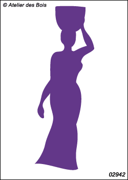 Dajan, Femme porteuse d'eau (silhouette) modèle 2