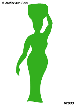 Inaya, Femme porteuse d'eau (silhouette) modèle 3