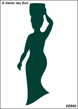 Sally, Femme porteuse d'eau (silhouette) modèle 5