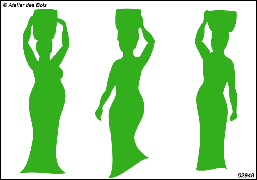 Femmes porteuses d'eau (silhouettes) modèles 4 + 5 + 6