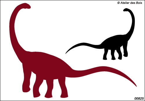 Collection Dinosaures : silhouette de Diplodocus 825