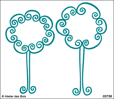Ensemble de 2 arbres Lollipop M.3736