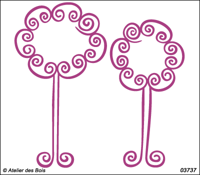 Ensemble de 2 arbres Lollipop M.3737