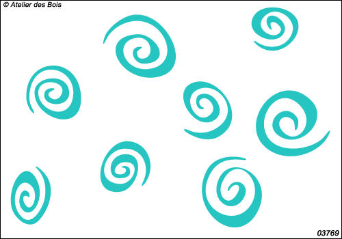 Ensemble de huit spirales Lollipop, tailles assorties