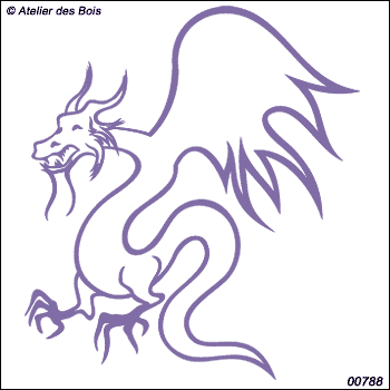 Dragon Ailé (dessin au trait) 788