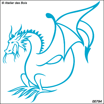 Dragon Ailé (dessin au trait) 794