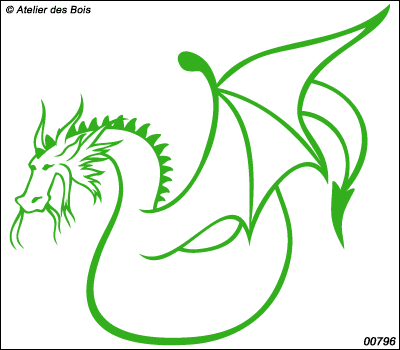 Dragon Ailé (dessin au trait) 796