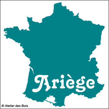 France avec département Ariège et nom