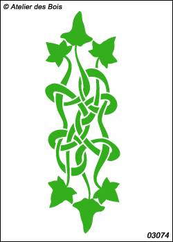Graphisme celtique stylisé feuilles de lierre modèle 3074