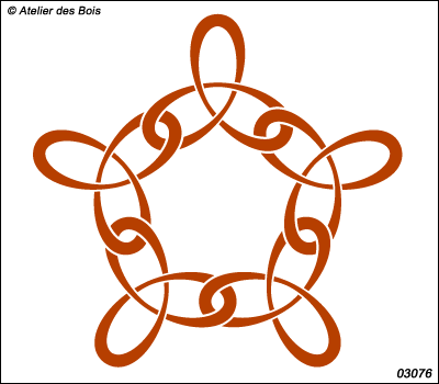 Graphisme celtique stylisé base pentagone modèle 3076
