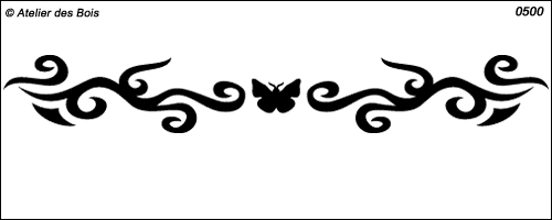 Hoedic, Frise Tribale avec papillon modèle 2