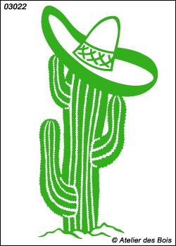 Cactus Arriba petit modèle avec sombrero 3022