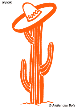Cactus Arriba grand modèle avec sombrero 3025