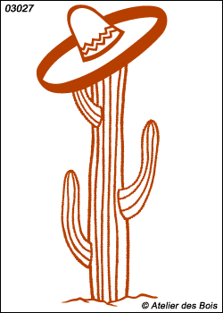 Cactus Arriba grand modèle avec sombrero 3027