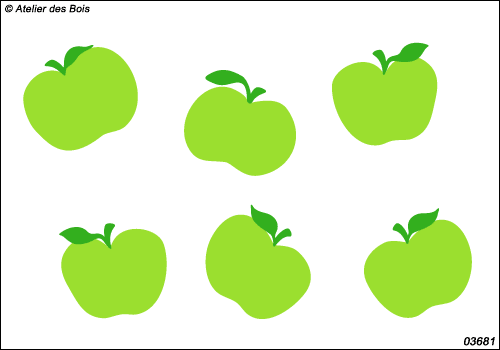 Ensemble de pommes bicolores