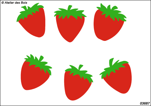 Ensemble de fraises bicolores