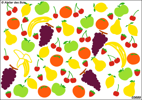 Ensemble de fruits multicolores