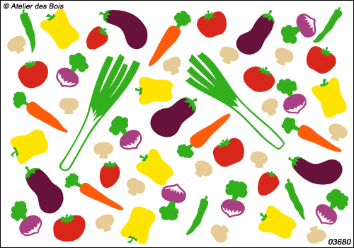 Ensemble de légumes multicolores