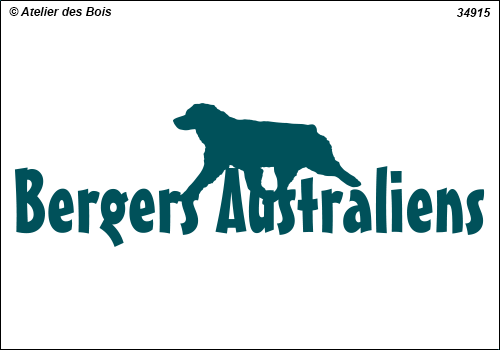 Lettrage Bergers Australiens 1 ligne 1 silhouette mod. 915