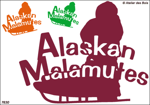 Lettrage Alaskan Malamute et Musher