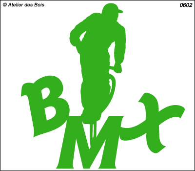 Lettrage BMX avec silhouette M6023