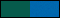 Coloris Vert Foncé/Bleu Medium