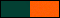 Coloris Vert Foncé/Orange
