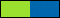 Coloris Vert Anis/Bleu Medium